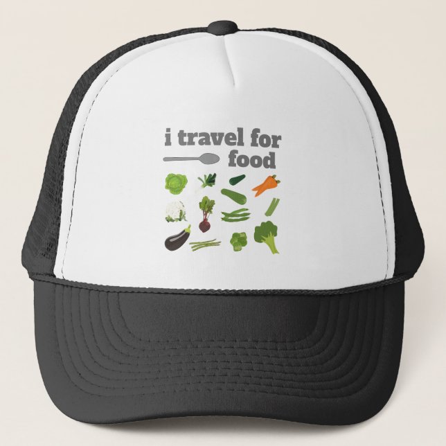 Boné i viagem for comida Trucker Hat (Frente)