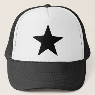 Boné ícone preto da estrela