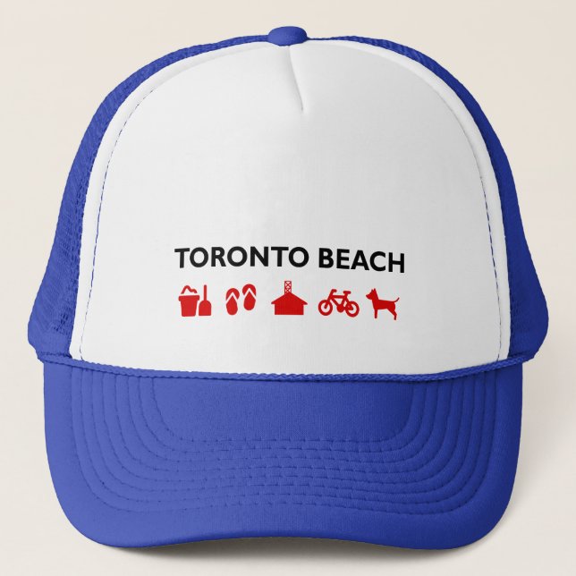 Boné Ícones de praia de Toronto - Cor clara (Frente)