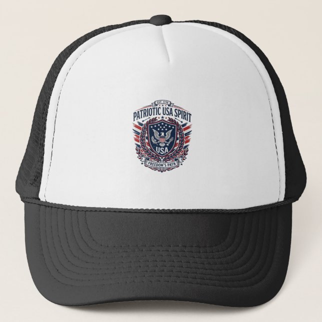 Boné Ícones e Símbolos do Escudo de Liberdade Patriótic (Frente)