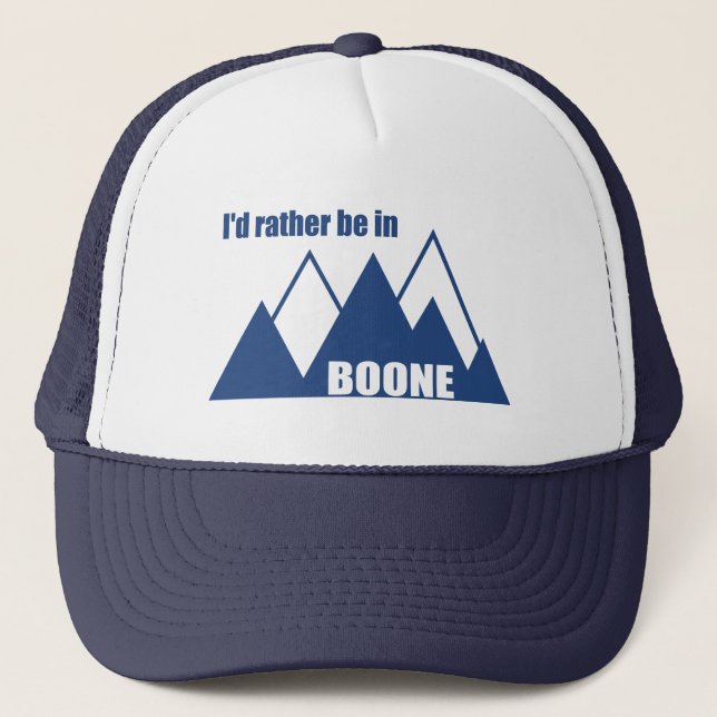 Boné I'd Rather Be In Boone North Carolina Mountain (Frente)