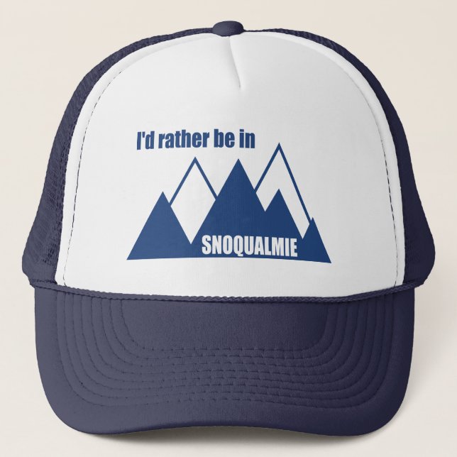 Boné I'd Rather Be In Snoqualmie Washington Mountain (Frente)