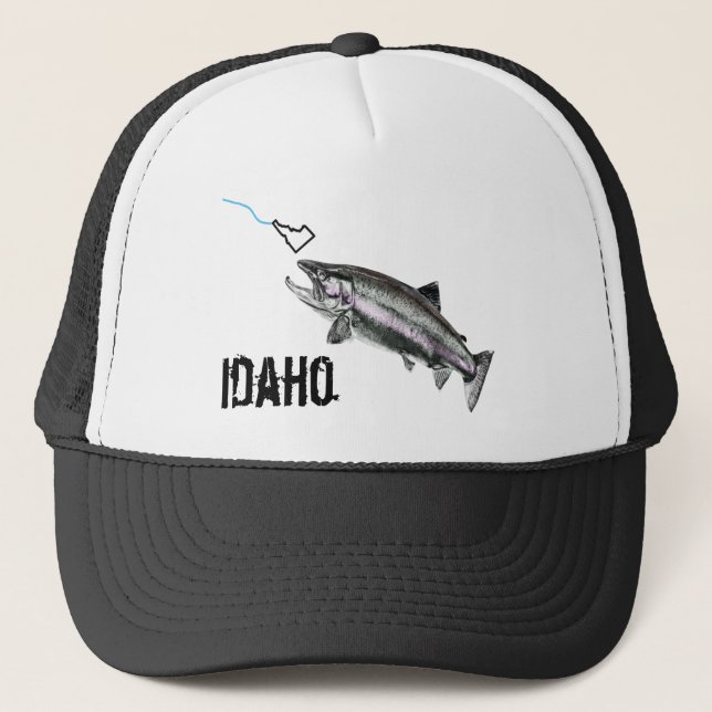 BONÉ IDAHO STEELHEAD - AQUI PESCA PESCADA - IDAHO BRILH (Frente)