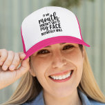 Boné If my Mouth Doesn't say it funny sarcastic<br><div class="desc">Diseño lindo con frase sarcastica para mujeres con la frase "IF MY MOUTH DOESN'T SAY IT MY FACE DEFINITELY WILL" ideal para regalar en cualquier ocasion a esa persona amante de las frases sarcasticas y divertidas. No lo piense y regale o regalese esta linda playera con frase sarcastica para mujeres...</div>