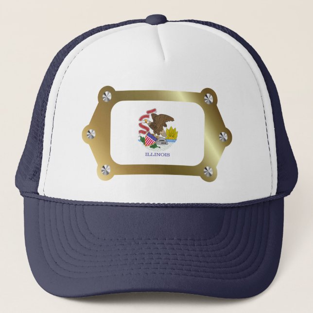Boné Illinois enquadrou Flag Hat (Frente)
