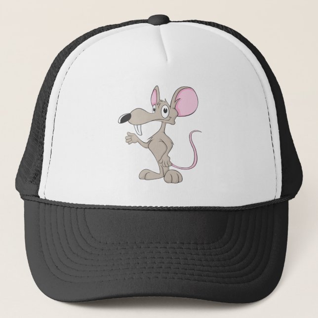 Boné Ilustração amigável do rato (Frente)