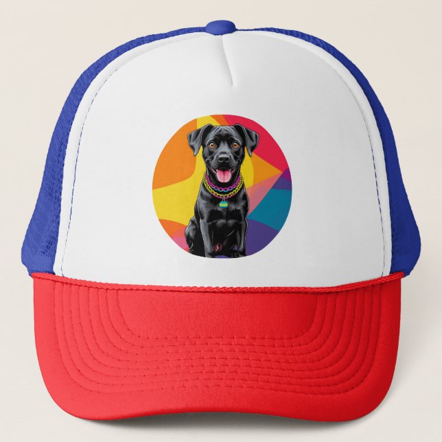 Boné Ilustração de Cachorro de Cartoon Bonito (Frente)