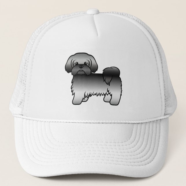 Boné Ilustração de cachorro de desenho animado fofo da  (Frente)
