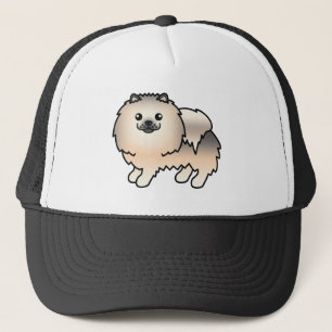 Boné Ilustração de Cão de Brinquedo Pomeraniano de Amar