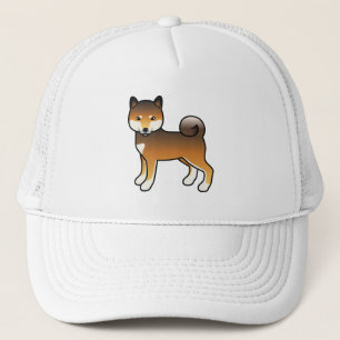 Boné Ilustração de Cão de Cartoon Bonito Shiba Inu Sesa