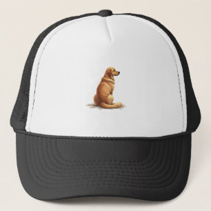Boné Ilustração de Cão Retirado de Vista Posterior de R