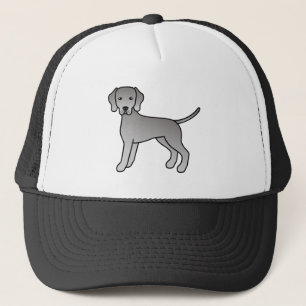 Boné Ilustração de Cartoons de Cachorro Semimaraner