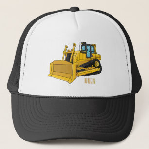 Boné Ilustração de desenho animado Bulldozer