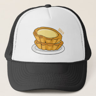 Boné Ilustração de desenho animado com tarte de ovo