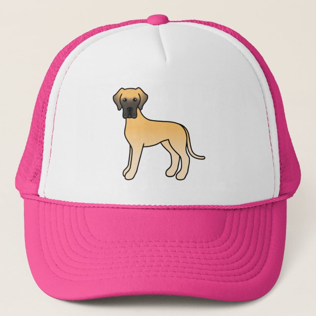 Boné Ilustração de desenho animado de cachorro Dogue Al (Frente)