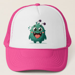 Boné Ilustração de desenho animado de monstro fofo