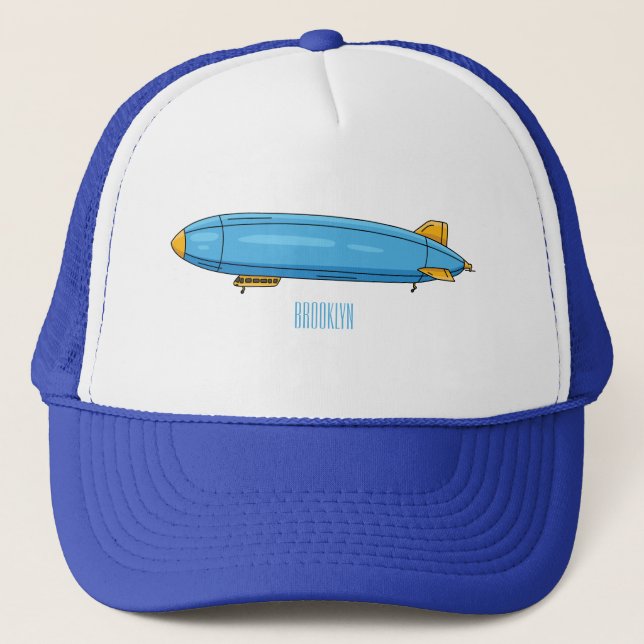 Boné Ilustração de desenho animado de nave (Frente)