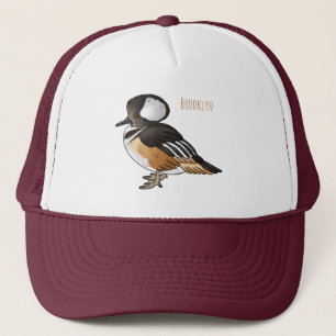 Boné Ilustração de desenho animado de pássaro merganser
