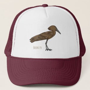 Boné Ilustração de desenho animado de pássaros Hamerkop
