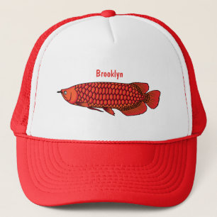 Boné Ilustração de desenho animado de peixes da Arowa