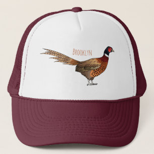 Boné Ilustração de desenho animado de pheasant de pesco