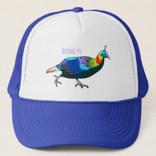 Boné Ilustração de desenho animado monal de aves do Him