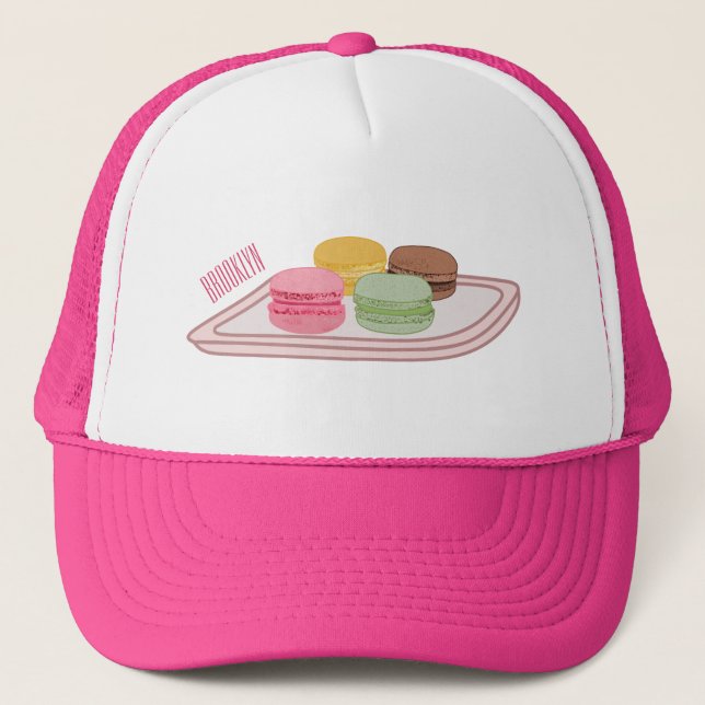Boné Ilustração de desenho de Macaron (Frente)