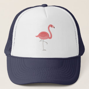 Boné Ilustração de Flamingo Cor-de-Rosa