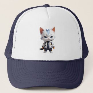 Boné Ilustração de Gato legal e Adorável