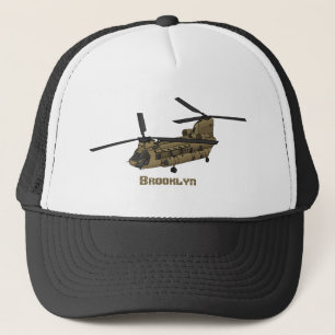 Boné Ilustração de helicóptero militar Chinook