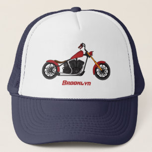 Boné Ilustração de moto estilo Chopper