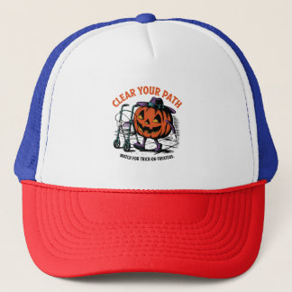 Boné ilustração de vintage Halloween com jack-o-lantern