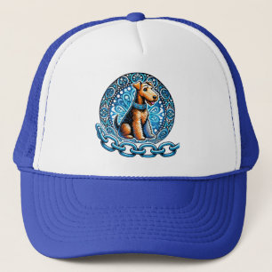 Boné Ilustração Decorativa de um Cão Terrier