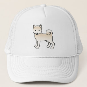 Boné Ilustração do Cão de Cartoon em Cute Shiba Inu