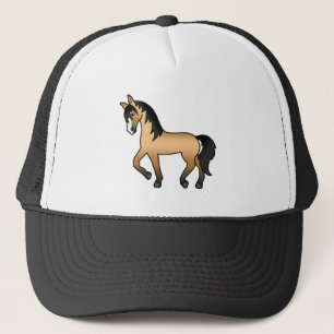 Boné Ilustração do desenho animado de cavalos de Trot
