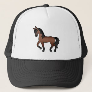 Boné Ilustração do desenho animado de cavalos de Trote