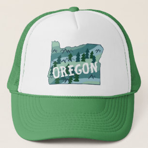 Boné Ilustração do Mapa do Estado do Oregon