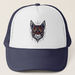 Boné Ilustração estilizada da cabeça de um lobo