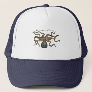 Boné Ilustração Octopus Vintage Kraken