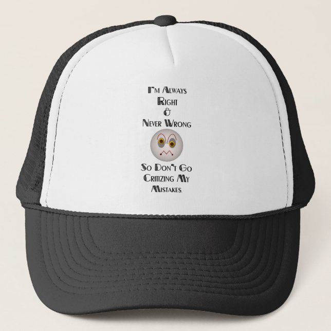 Boné I'm Always Right (Frente)
