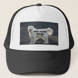 Boné Imagem de cachorro adorável em pé com texto do nom