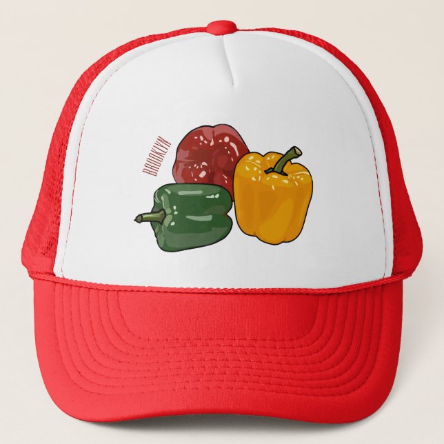 Boné Imagem de desenho em Capsicum (Frente)
