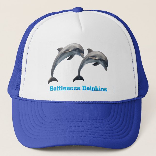 Boné Imagem de golfinhos de gargalo para Trucker-Hat (Frente)