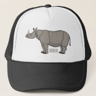 Boné Imagem do desenho animado de Javan rhinoceros
