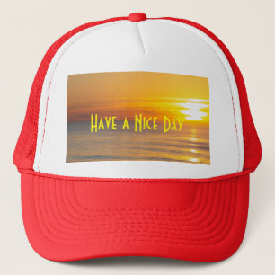 Boné Imagem e texto personalizados de 'Tenha um bom dia