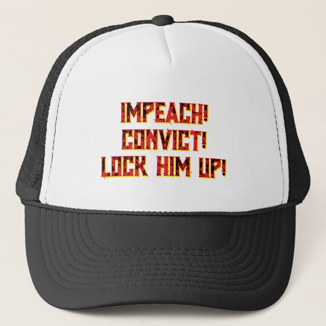 BONÉ IMPEACH! CONDENAR! TRANCAR ELE! CHAPÉU DE CAMINHON (Frente)