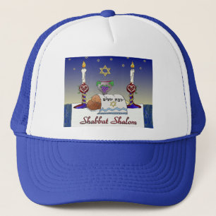 Boné Impressão Artística Judaica Shabat Shalom