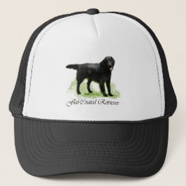 Boné Impressão de Arte de Retriever Revestida Plana