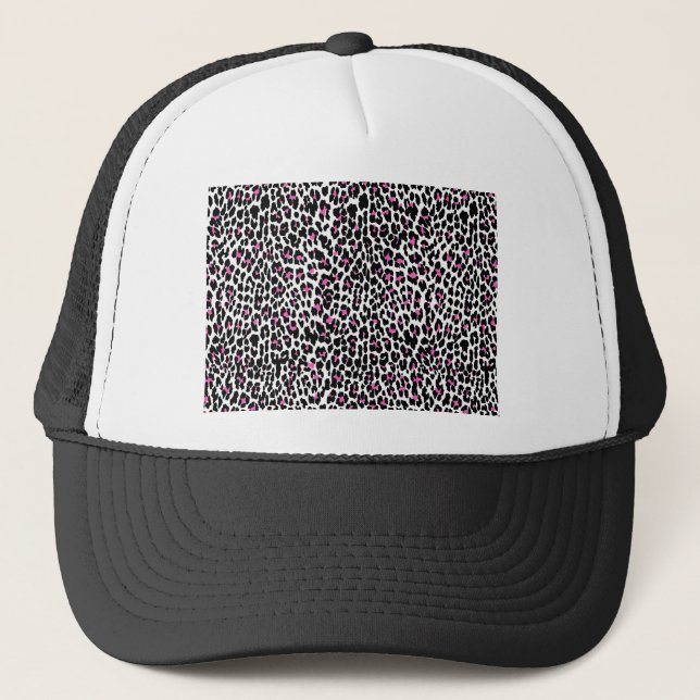 Boné impressão-leopardo rosa (Frente)