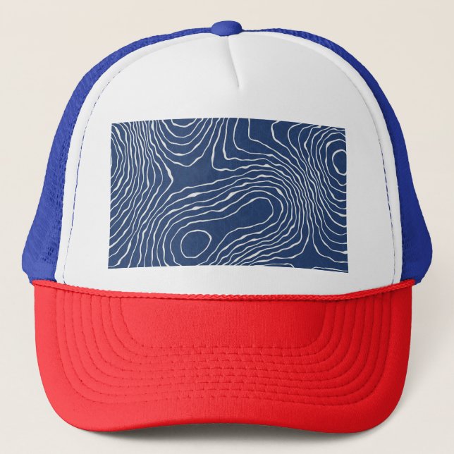 Boné Impressão Orgânico Topográfico da Linha da Terra. (Frente)